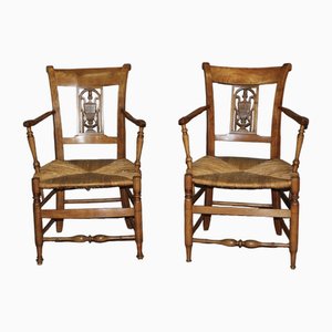 Vintage Sessel aus Kirschholz, 2er Set