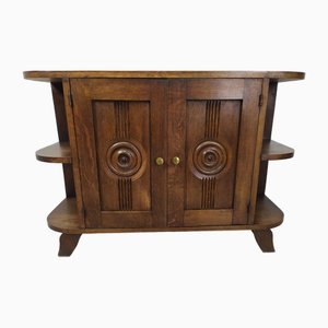 Credenza brutalista in quercia attribuita a Charles Dudouyt, anni '40