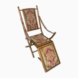 Chaise longue plegable del siglo XIX, década de 1890