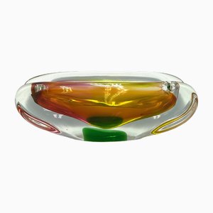 Art Glass Ashtray attributed to Josef Rozinek for Novy Bor, 1960s