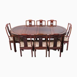 Large Chinese Dining Chairs, 1965, Set of 9