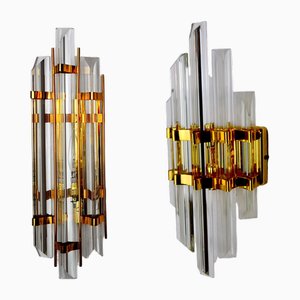 Murano Glass Sconces from Venini, Italy, 1970, Set of 2