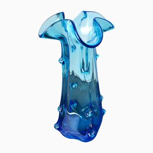 Blue Seguso Vase in Murano Glass from Seguso, Italy, 1970s