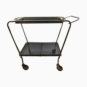 Vintage Serving Trolley with Perforated Plate, 1950s
