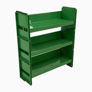 Green Modular Jeep Bookcase by De Pas, Durbino and Lomazzi for Bbb, 1970s, Set of 3