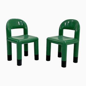 Chaises pour Enfants Vertes de Omsi, 2000s, Set de 2