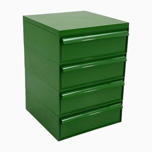 Green Chest with 4 Drawers Model 4601 by Simon Fussell for Kartell, 1970s