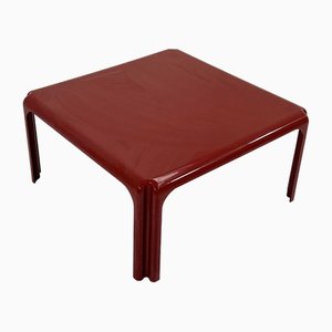 Burgundy Arcadia Coffee Table by Vico Magistretti for Artemide, 1980s