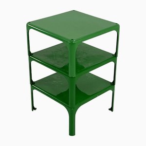 Green Demetrio 45 Stacking Side Tables by Vico Magistretti for Artemide, 1970s, Set of 3