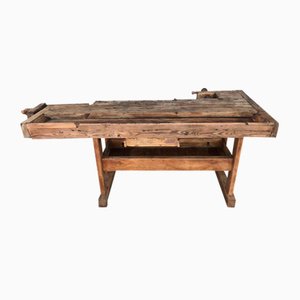 Carpenters Workbench with Drawer and Shelf, 1900s