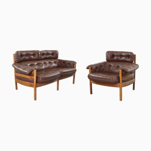 Set of Living Room Armchairs attributed to Sven Ellekaer for Coja, 1960s