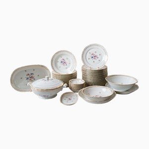 Vintage Porcelain Dishes, 1950s, Set of 46