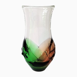 Glass Vase by E. Beránek, Former Czechoslovakia, 1960s