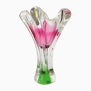 Pink Vase in Metallurgic Glass by J. Hospodka, Former Czechoslovakia, 1960s