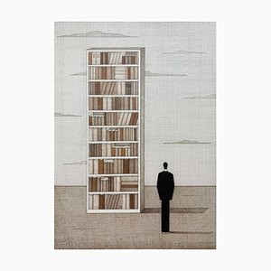 Joanna Wiszniewska Domanska, Bibliothek in den Wolken, 21. Jahrhundert, Druck auf Papier
