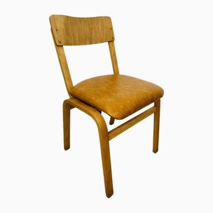 Silla escolar de madera de Ton, años 70