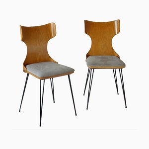 Set of Mid-Century Italian Bentwood Chairs by Carlo Ratti, 1960s