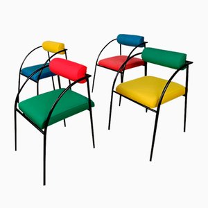 Postmodern Vienna Chairs by Rodney Kinsman for Bieffeplast, 1980s, Set of 4