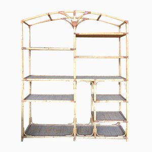 Large and Bamboo and Rattan Etagere, 1960s