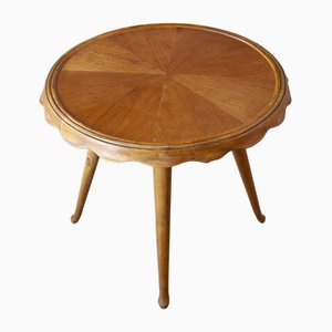 Circular Wooden Coffee Table by Paolo Buffa, 1950s