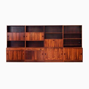 Danish Rosewood Bookcases, 1970s, Set of 4