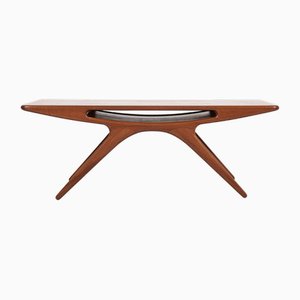 Mid-Century Danish Smile Coffee Table in Teak attributed to Johannes Andersen for Silkeborg, 1950s