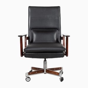 Mid-Century Danish Desk Chair in Rosewood and Leather attributed to Arne Vodder for Sibast, 1960s