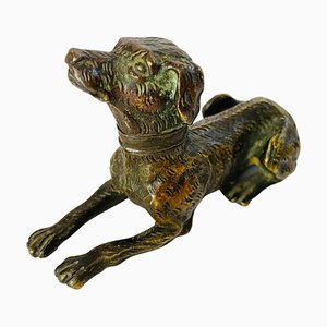 Antike Wiener Bronze Hundefigur, 1890er