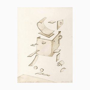 Pablo Echaurren, Absorbing Reading (Una Lettura Assorbente), Técnica mixta, 1979