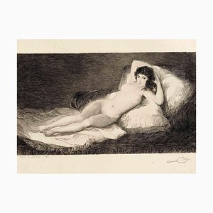 Antoine-François Dezarrois d'après Goya, Maja Desnuda, Eau-forte, Fin du XIXe siècle