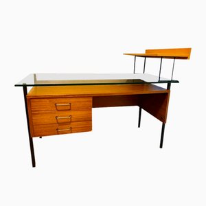 Modernistischer Schreibtisch aus Mahagoni, 1950er
