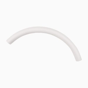 Wall Lamp in Curved White Plastic, 1980s