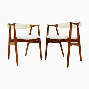 Mid-Century Danish Model 213 Armchairs by Th. Harlev for Farstrup Møbler, 1950, Set of 2