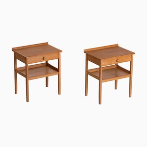 Bedside Tables attributed to Carl Malmsten, 1960s, Set of 2