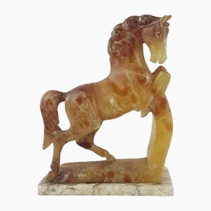 Handgeschnitztes Vintage Pferd aus Marmor