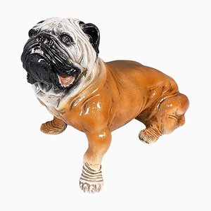 Italienische Sitzende Bulldogge aus Keramik, 1970er