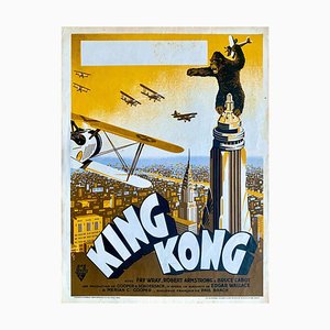 Petite Affiche de Film King Kong par René Péron, France, 1933