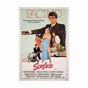 Australian 1 Sheet Film Movie Poster Scarface, 1983