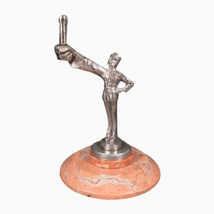Mascot in Silvered Bronze by Armancel Gendarme, 1930