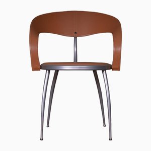 Armchair in Natural Leather in the style of Calligaris