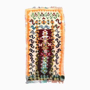 Vintage Traditional Berber Boucherouite Rug