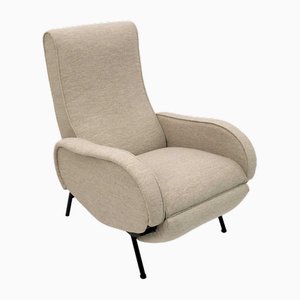 Mid-Century Modern Bouclè Lounge Chair by Marco Zanuso, Italy, 1950s