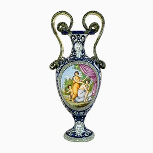 Steingut Vase im Renaissance-Stil, 19. Jh.
