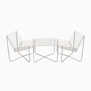 Harpen Model Table with 2 Armchairs by Niels Gammelgaard for Ikea, 1983, Set of 3