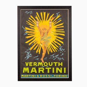Italian Framed Advertising Poster for Martini, 1960
