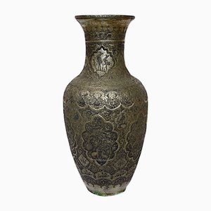 Copper Vase with Engraving, 1940s