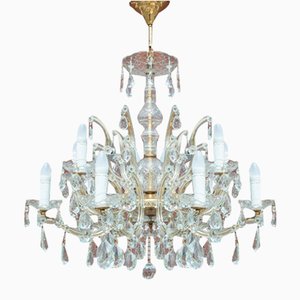 Large First Half of the 20th Century Crystal Chandelier, France, 1950s