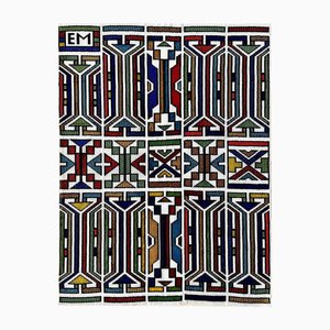 Esther Mahlangu, Geometric Composition, Colored Glass Beads, South Africa