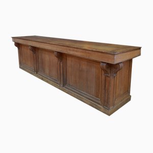Large Lacrosse Counter in Solid Oak, Late 19th Century