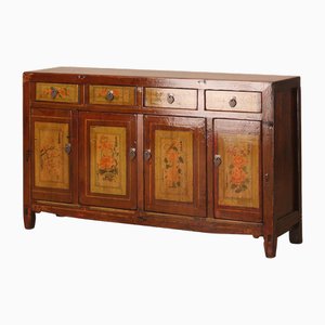 Floral Painted Dongbei Sideboard, 1920s